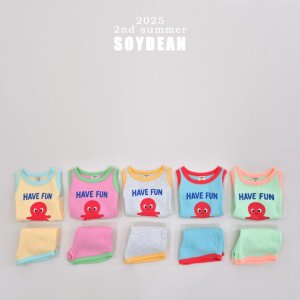 소이빈 25여름 기획 문어친구 와플 나시 상하복 세트 유아동 XS-JM (5 colors)