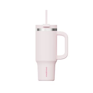 마이누 텀블러 빨대 대용량 손잡이 가벼운 보온보냉 887ml, 로즈골드