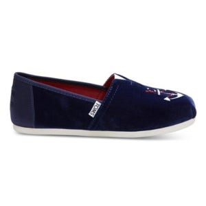 [TOMS] 네이비 앵커 벨벳 클래식 (여성용) - TMS172WAP39