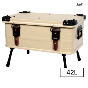 식스볼트 알루미늄 IGT 캠핑박스 차박 낚시 수납 테이블 상판 몰리패널 42L, 탄베이지