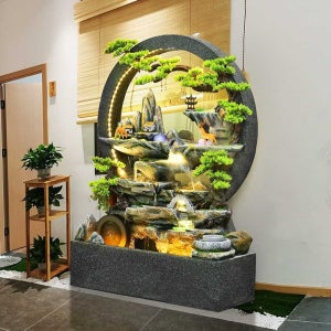 대형 인테리어 장식 연못 조경 장식품 실내 인공 분수대 물순환 가습기