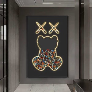 LED 팝아트 대형 액자 3D 입체 복도 현관 인테리어 장식 그림 캐릭터