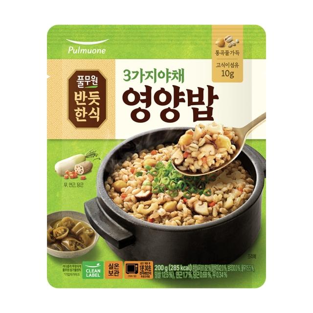 <b>풀무원</b> [반듯한식] 3가지야채 영양밥 (200g) <b>체중</b>조절 자취 간식 간편식 술안주 야식 200g