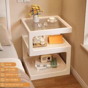 침대협탁 베드테이블 탁상 침대 사이드 테이블 화이트 30x54cm