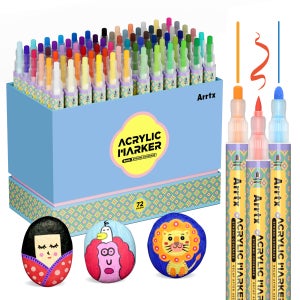 아트엑스 아크릴 마카펜 원형 푸시형 72색 세트 전문가용