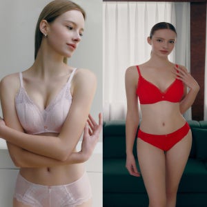비너스 섹시한 이벤트 속옷 들뜸없는 빅사이즈 빨간속옷 90C 95C[VBR0997A F]