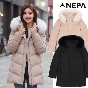 네파여성헤비다운 역시즌 시그니처 프리미아 거위털 중기장 빅사이즈