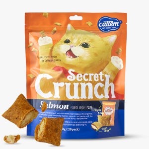 캣템 시크릿크런치 고양이 이빨 과자 비스켓 연어, 200g, 3개