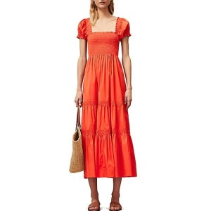 [XS] 토리버치 스모크 미디 드레스 TORY BURCH Smocked Dress