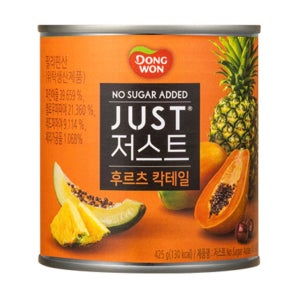 동원 저스트 노슈가 후르츠 칵테일 통조림 425g 48개