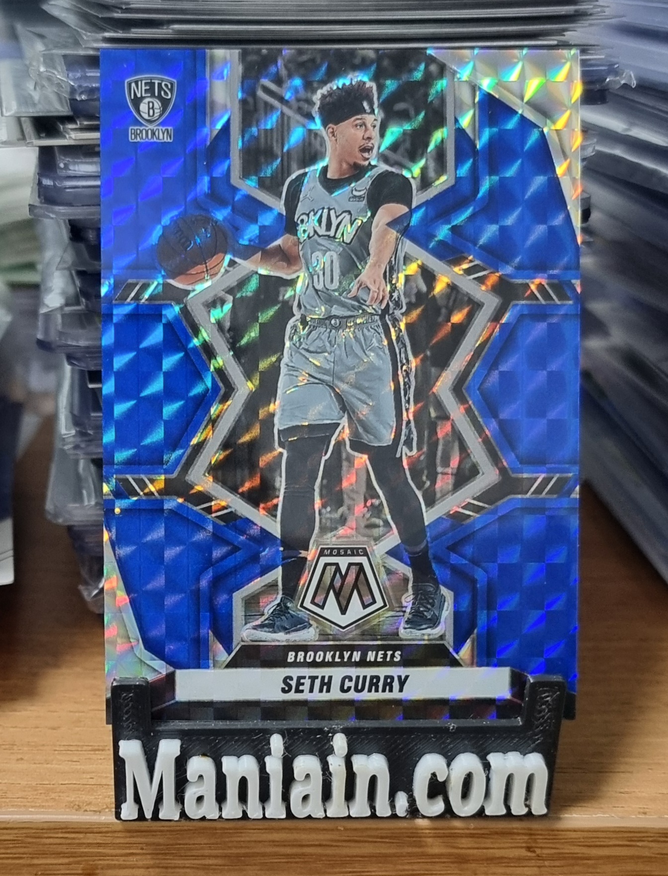 99한정판 세스 커리 2021-22 Panini Mosaic Seth Curry Blue Prizm No-26 NBA 농구 카드