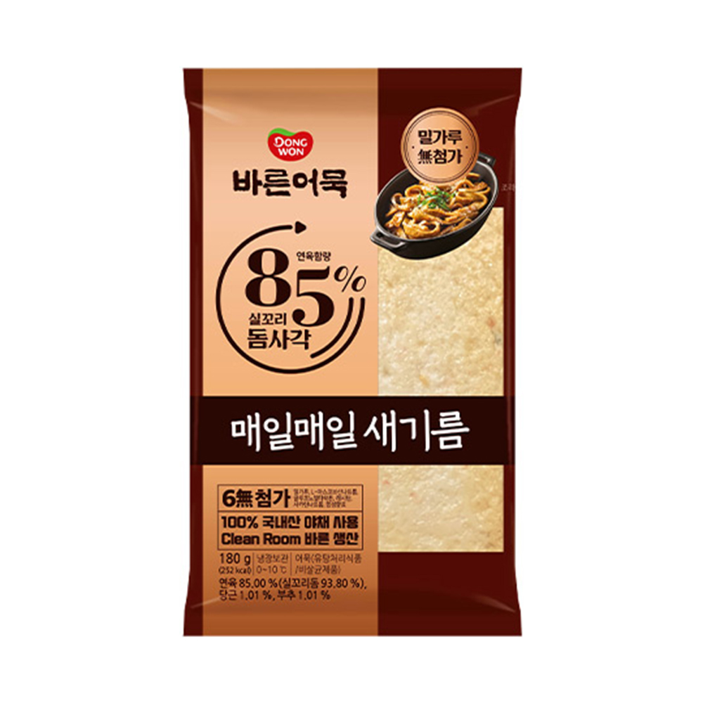 동원 <b>바른</b>어묵 실꼬리돔사각 180g, 5개