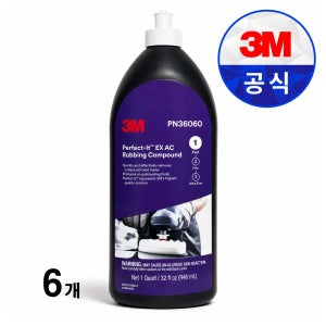 3M 36060 퍼펙트잇 컴파운드 자동차 광택 스크래치 기스 흠집 제거 946ml, 6개