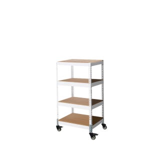 스피드랙 이동식선반 4단 40x30x90 철제 트롤리 무볼트 조립식 앵글선반 진열대