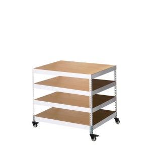 스피드랙 이동식선반 4단 70x40x90 철제 트롤리 무볼트 조립식 앵글선반 진열대