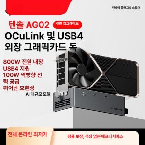 AOOSTAR AG01 AG02 eGPU독 오큐링크 USB4 파워서플라이 외장 그래픽 카드 확장 도크 독 AG02-OCulink USB 선x3