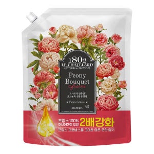 르샤트라섬유유연제 고농축탈취제 리필 파우치 피오니부케, 2L, 1개