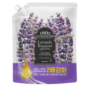 르샤트라섬유유연제 고농축탈취제 리필 파우치 라벤더부케, 2L, 1개