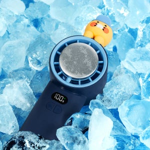 카카오프렌즈 춘식이 파워 쿨링 휴대용 핸디 선풍기 (블루 선캡 춘식)