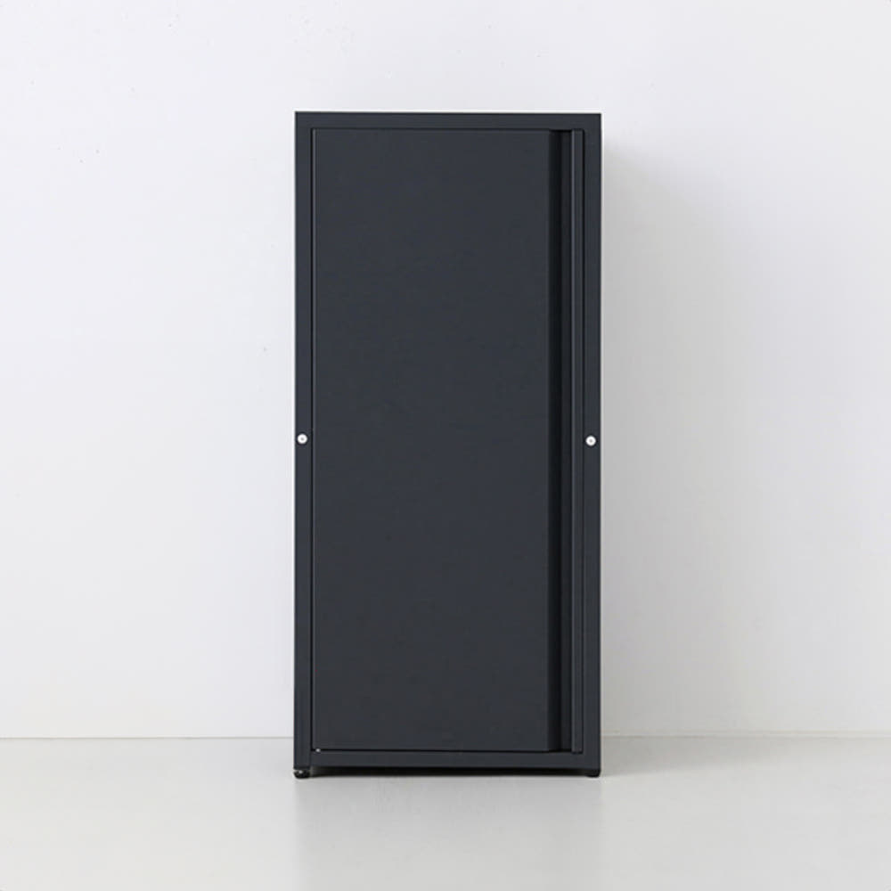 [철제] 도미닉 캐비넷 1문 수납장 400x350x870mm, 1단, 다크그레이 8835.3465