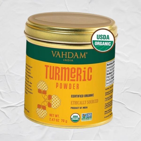 미주 내수 VAHDAM 유기농 강황 파우더 <b>하이</b> <b>커큐민</b> 포함 70g2.5온스 USDA 인도산 원료 품질 아로