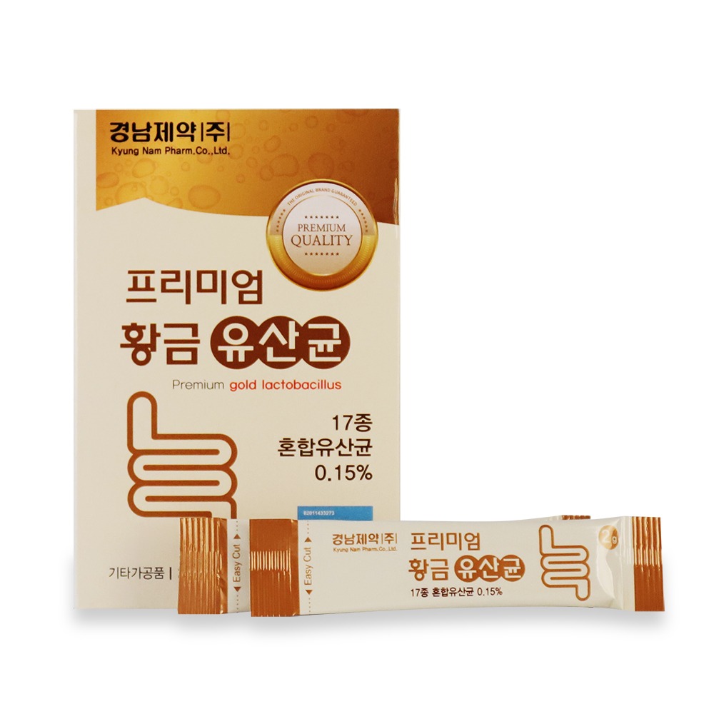 경남제약 <b>프리미엄</b> 황금 유산균 <b>과민성</b> 대사 <b>대장</b> 예민한 장 효능 효과 30포, 1개