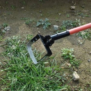 깔딱 호미 낙엽 텃밭 작업 서서 뽑는 제초 잔디 잡초 제거 도구