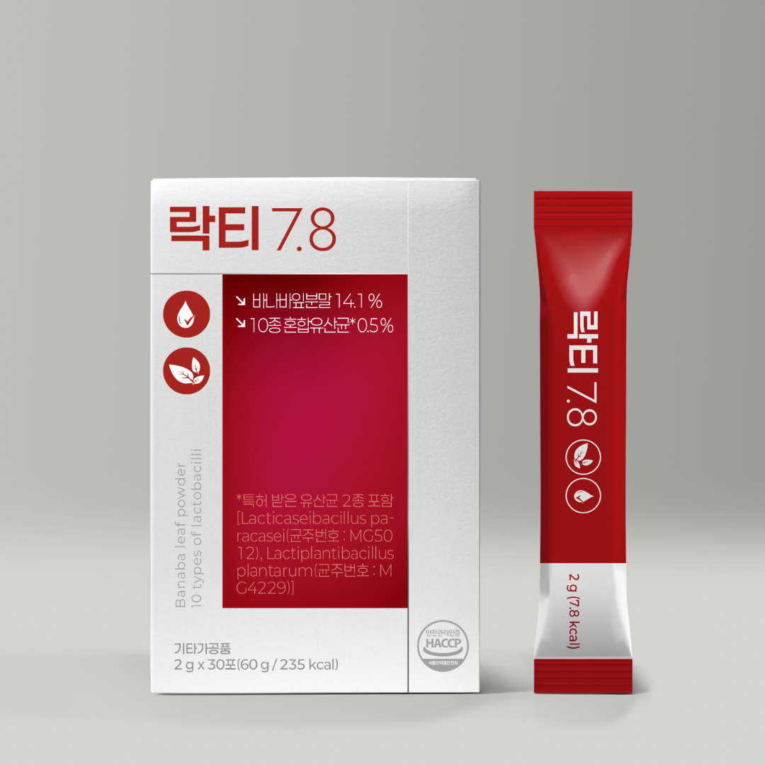 락티7.8 혈당유산균 <b>당케어</b>유산균 바나바잎 락토바실러스