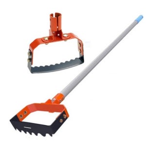 깔딱 호미 낙엽 텃밭 작업 서서 뽑는 제초 잔디 잡초 제거 도구