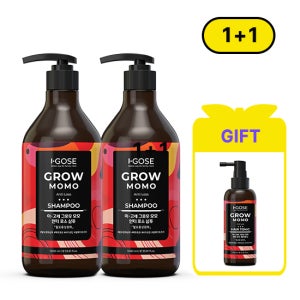1+1 이고세 탈모증상완화 맥주효모 그로우 모모 샴푸 1L, 2개