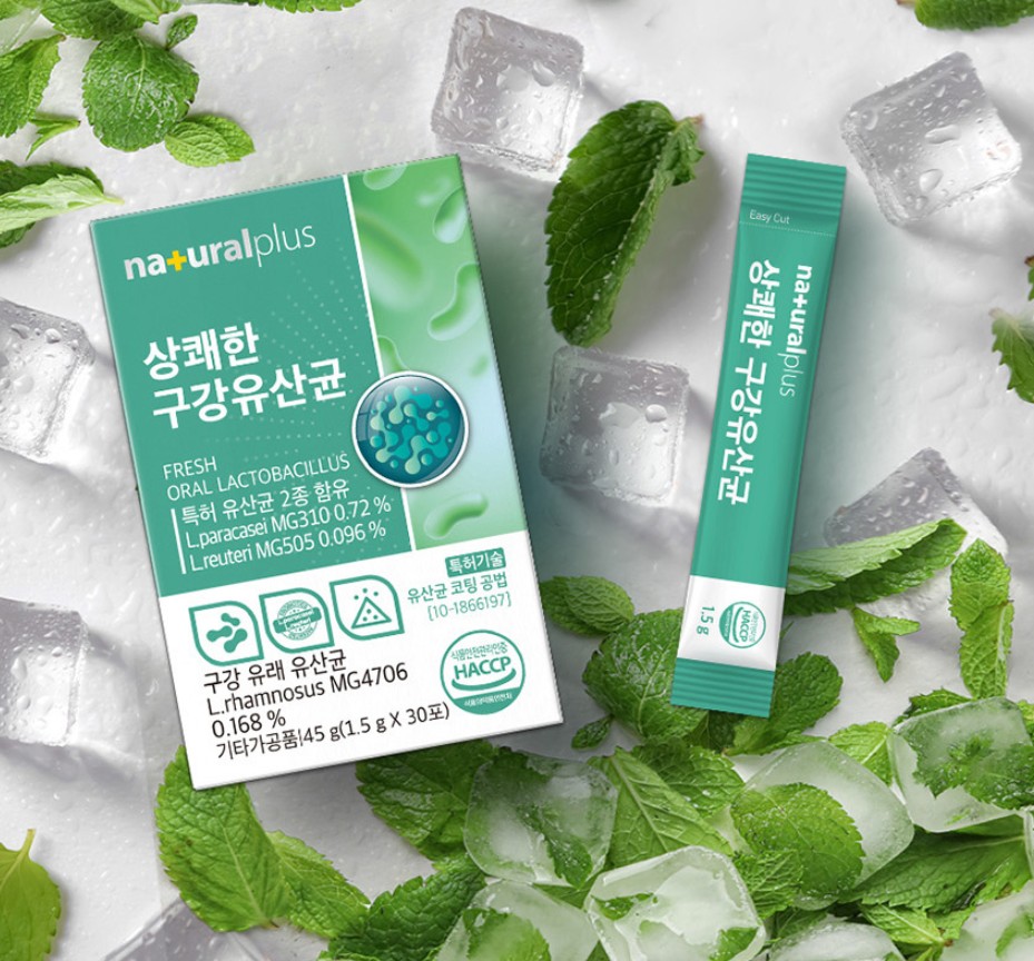 내츄럴플러스 상쾌한 구강 유산균 효능 효과 <b>과민성 대장</b> 대사 잇몸 30포, 1개