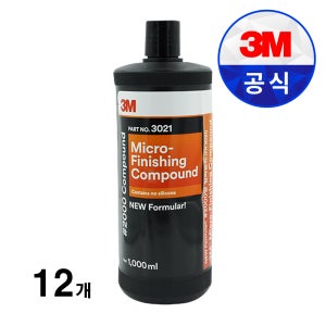 3M 컴파운드 3021 2000방 자동차 광택 스크래치 기스 흠집 제거 946ml, 12개