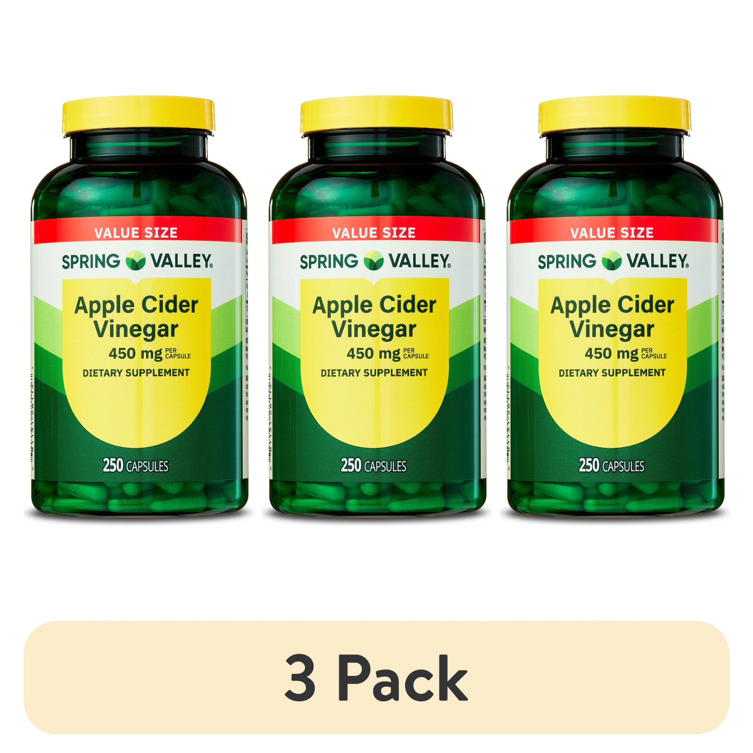 <b>스프링밸리</b> 애플사이다 비니거 애사비 사과식초초모 450mg 250정 3세트