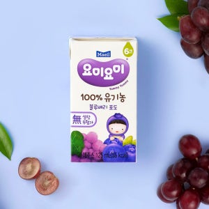 요미요미 유기농 주스 블루베리포도 125ml 24팩