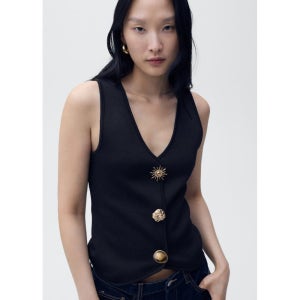 MANGO WOMAN 조끼 ANTOINE Navy 87079065