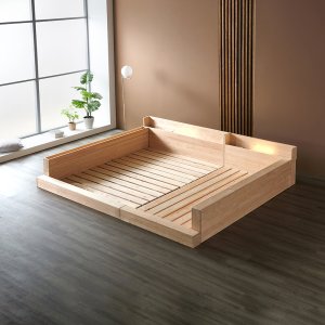 파로마 네오 피올라 LED 편백 원목 패밀리 침대 가드형+편백깔판 SS+Q
