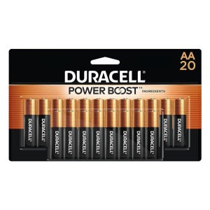 Duracell-상단이 구리로 되어있는 AA 알카라인 배터리-오래 지속되는 다용도 더블 A 배터리 가정용 및 비즈니스용-20개입 10개(1팩)