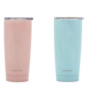 스텐 이지 테이블 텀블러 500ml 민트+핑크 2개 휴대용 캠핑 등산 사무실 보온병 락앤락