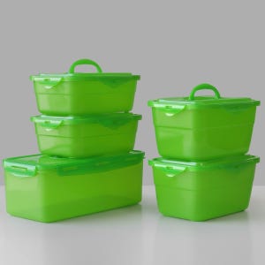 야채 식재료 신선 보관 미라클 프레시존 핸들 안심 밀폐 용기 5종 세트