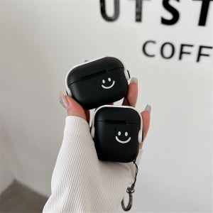 에어팟 프로3 케이스 스마일 블랙 홀더 링 스트랩 기타모델 케이스