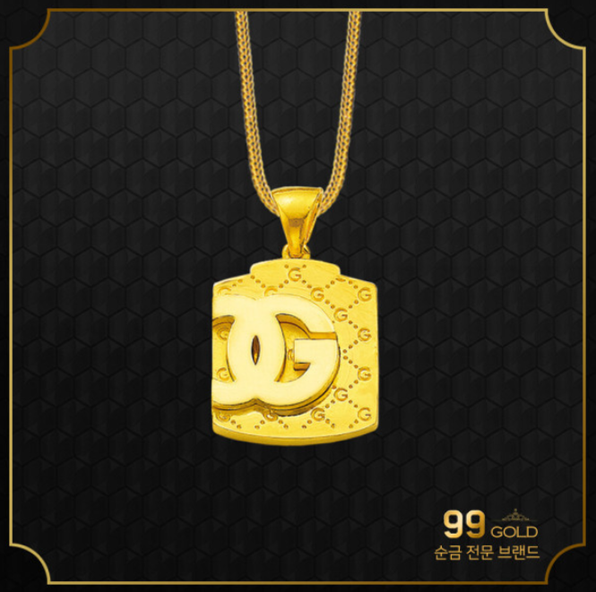 153골드 [최신]24K 순금목걸이 패션 M1243 1245 목걸이 37.5g(10돈) (체인5돈+펜던트5돈)
