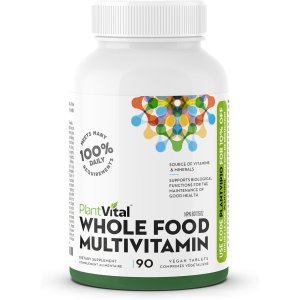 Plantvital 홀푸드 멀티비타민 56가지 슈퍼푸드 생채소 및 과일 90캡슐