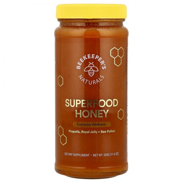 Beekeeper’s <b>Naturals</b> 비키퍼스 내추럴스 슈퍼푸드 꿀 330g 11.6oz