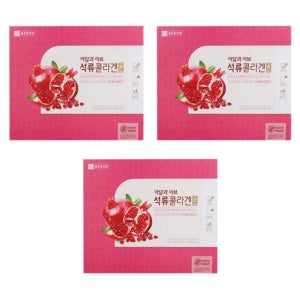 종근당건강 아담과이브 석류콜라겐 골드 마시는 어린 저분자 피쉬 콜라겐 60포, 3개