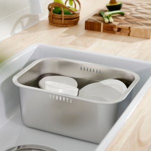 플라라 304 스텐 설거지볼 대용량 사각 설거지통 10L