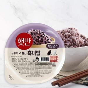 햇반 흑미밥 작은공기 130g, 36개