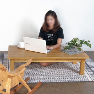 원목 좌식책상 거실테이블 미니멀 디자인 24T 국내생산 1200x600mm, 전체오크
