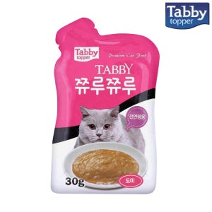 테비토퍼 쮸루쮸루 고양이 간식 추르 도미, 30g, 1개