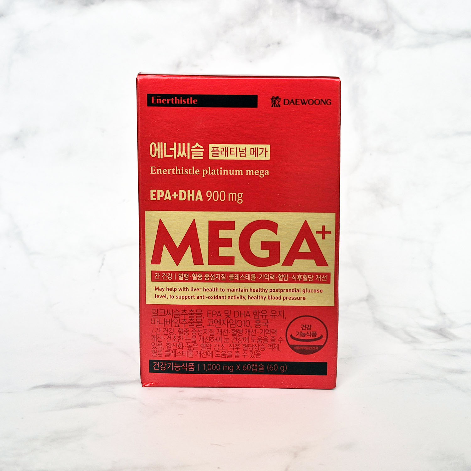 [5중 케어] 대웅제약 에너씨슬 플래티넘 <b>메가</b> 1000mg 60캡슐, 1개
