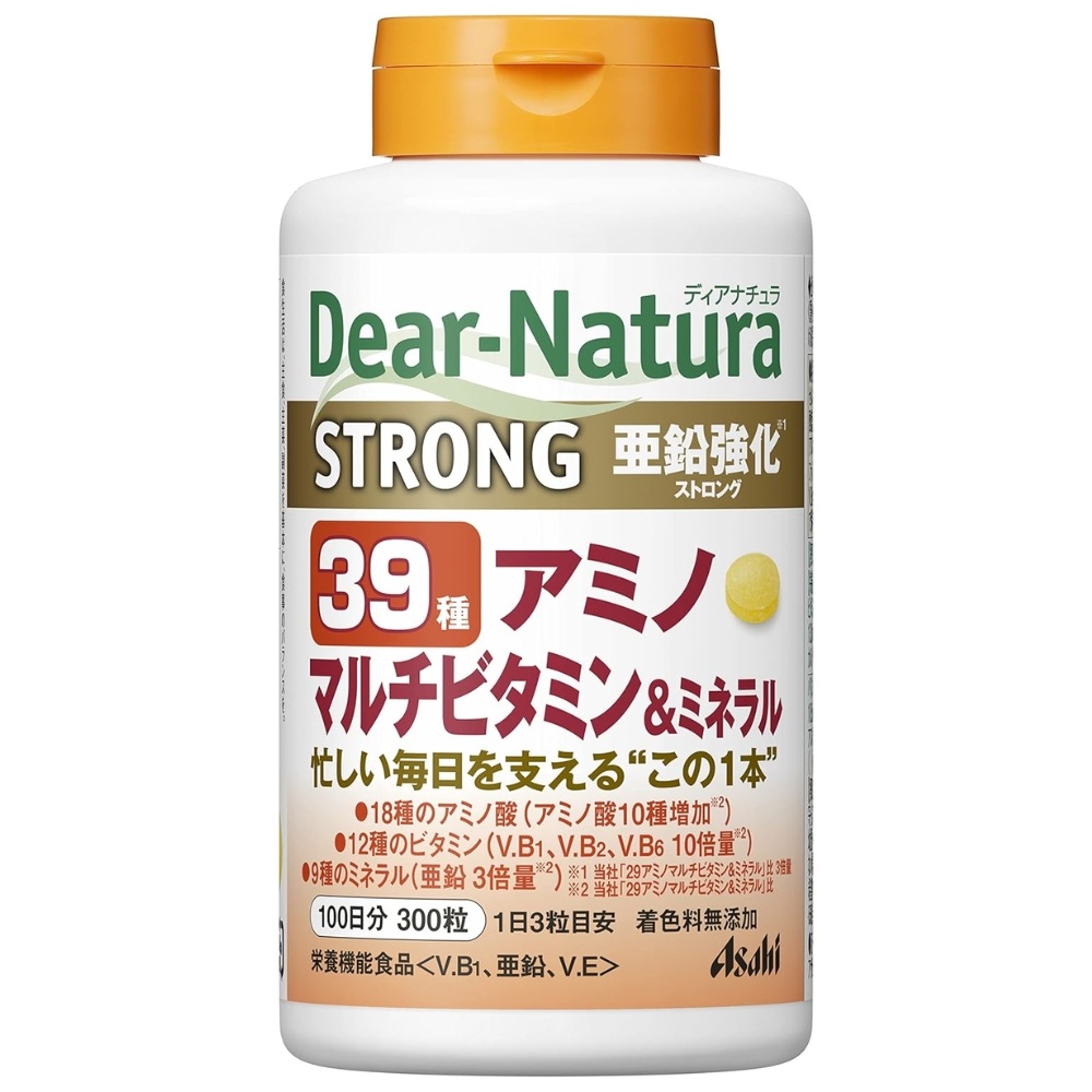 일본 아사히 디어내츄라 <b>스트롱</b> <b>멀티비타민</b>과 <b>미네랄</b> 300정(100일분)